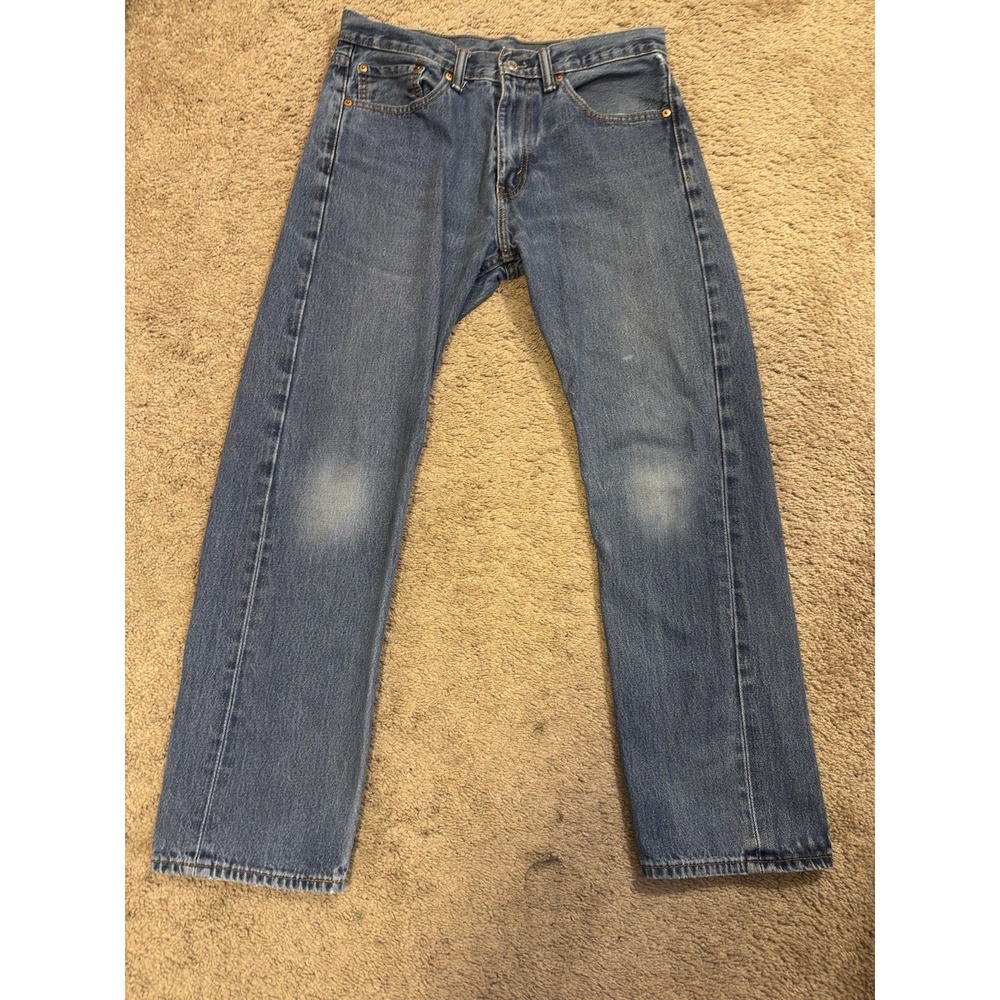 Levi's 505 Jean Men's 32x30 Straight Regular Fit Blue Denim Jeans